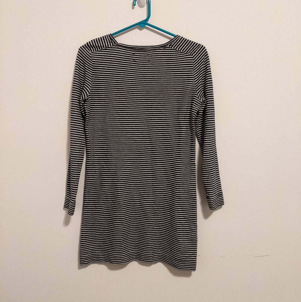 Lou & Grey Loft navy and white stripe sweater dress XSP - Picture 6 of 8